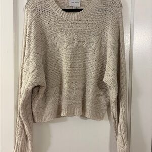 Pink Rose Women's Beige Knit Sweater